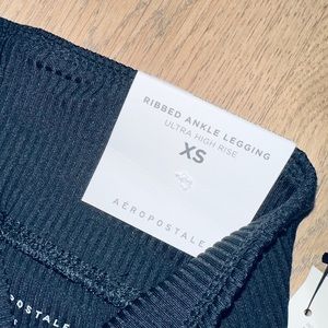 Aeropostale high waisted ribbed crossover leggings